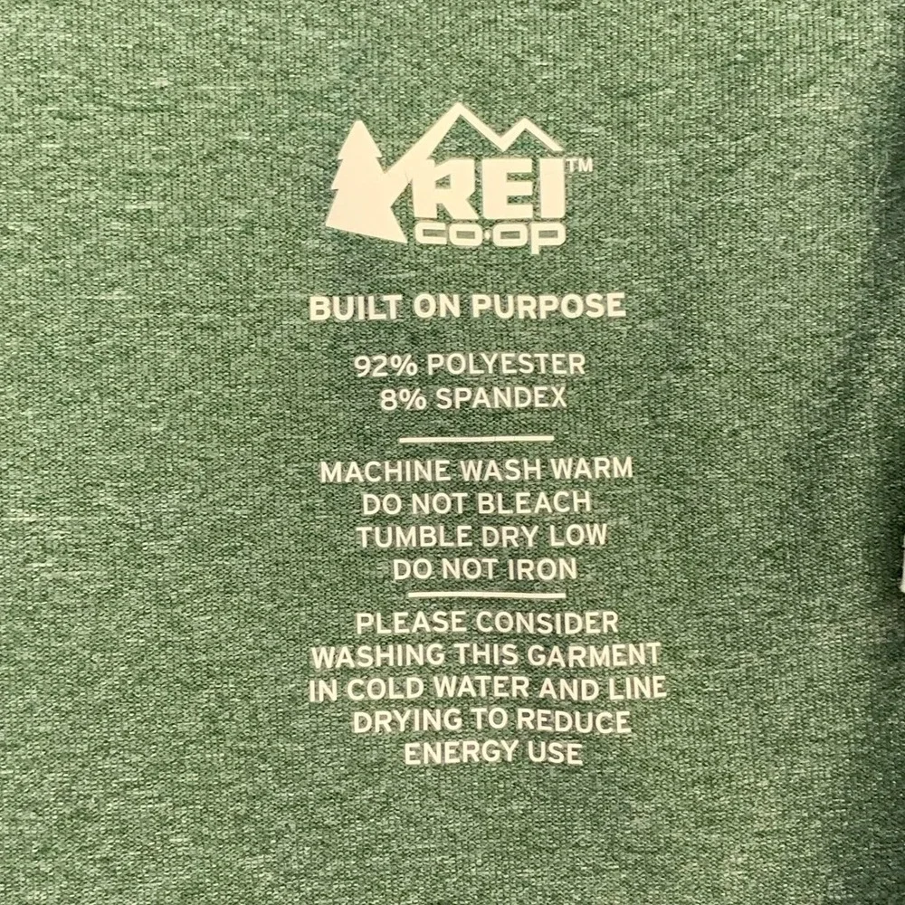 REI Coop Mens XLarge Green‎ Heathered Short Sleeve T Shirt Outdoor Wilderness